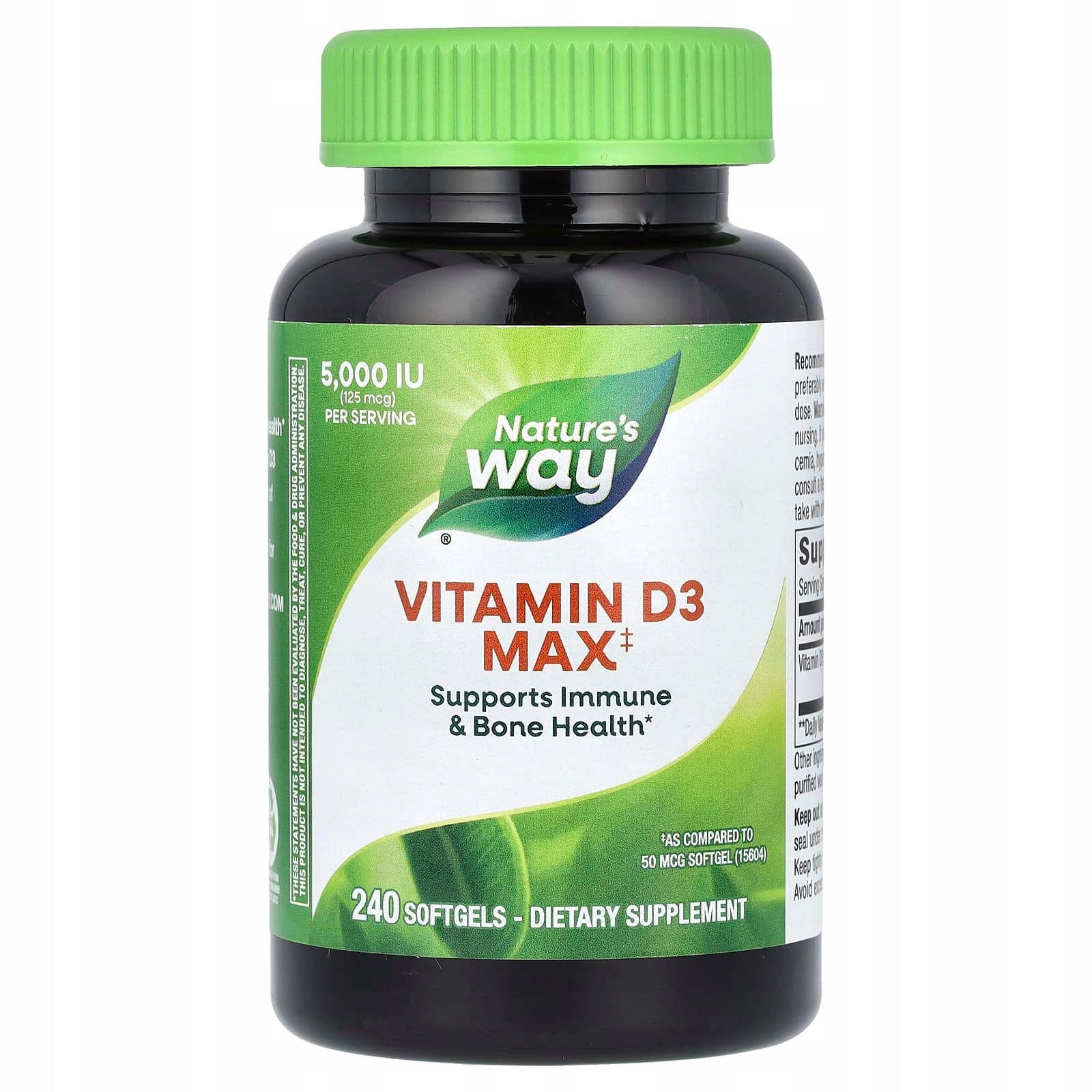 Nature's Way, Vitamin D3, 125 mcg, 240 Softgeli