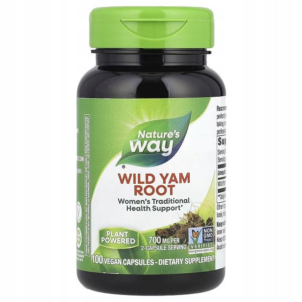 Nature's Way Wild Yam 700 mg per serving 100 capsules vege Expiration date at least 1 year from the date of purchase