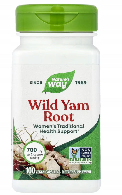 Nature's Way Wild Yam 700 mg per serving 100 capsules vege