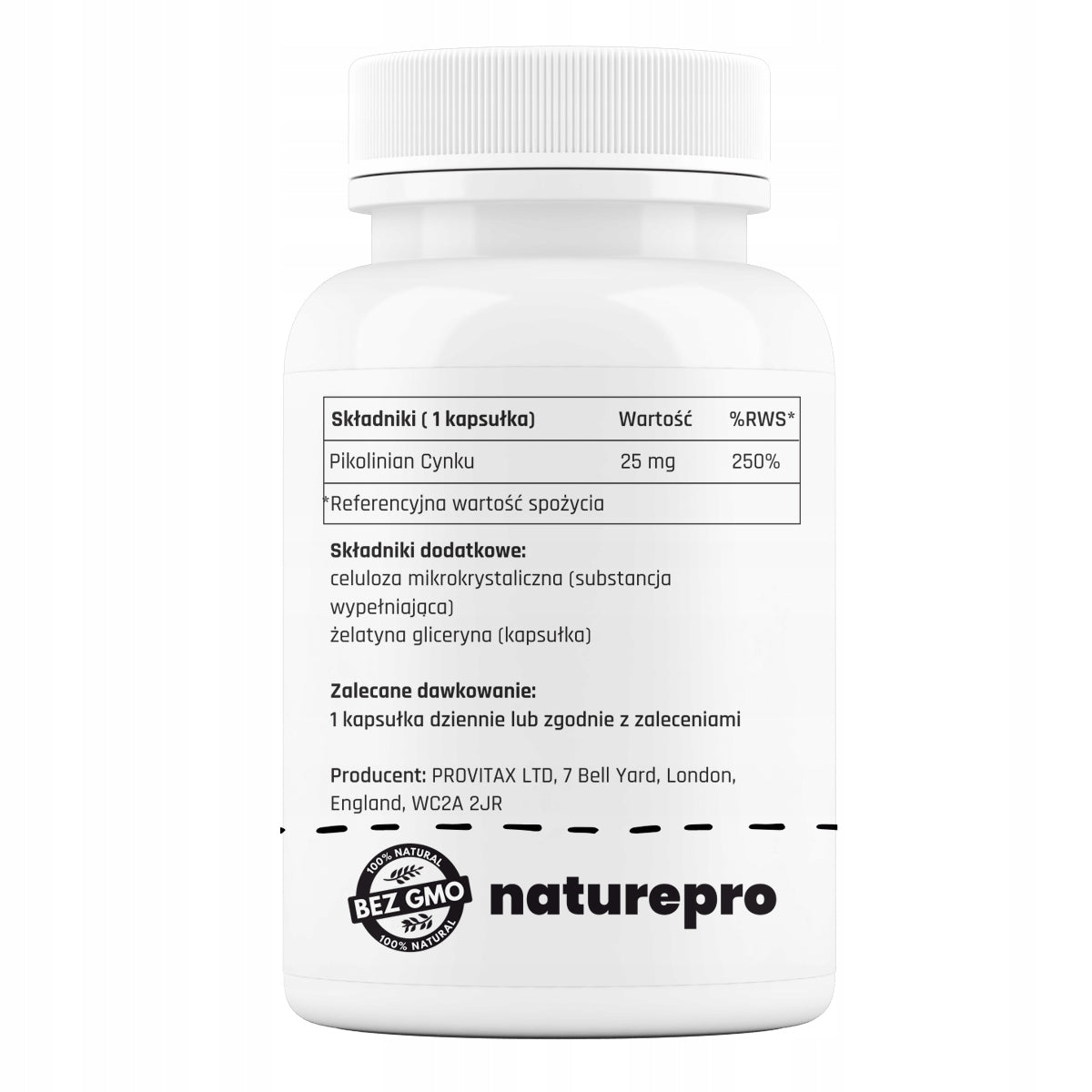 NaturePRO Zinc Picolinate 25 mg 360 capsules Name other