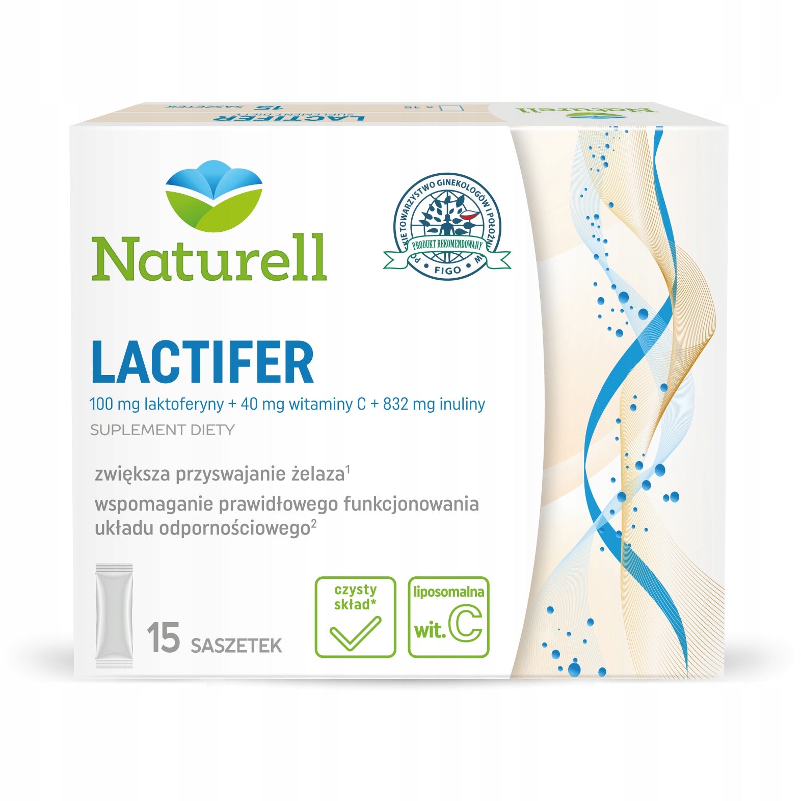 Naturell LACTIFER for resistance to lactoferrin vitamin C inulin 15 sachets