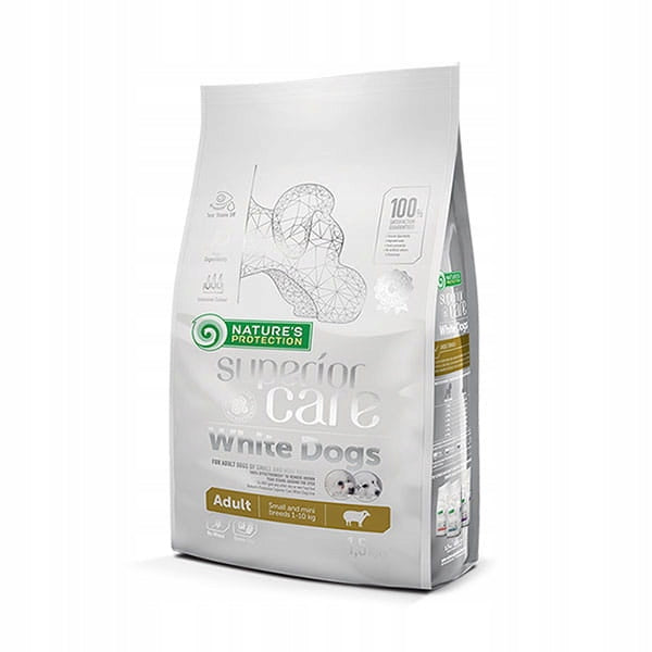Nature’s Protection Food for Maltese 1,5 kg STOP STAINS lamb