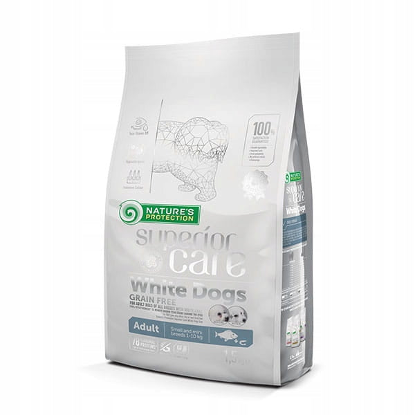 Natures Protection Superior White Dogs Adult Small Fish White Hair 4kg Manufacturer code NPSC47883
