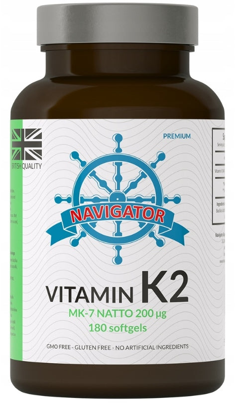 Navigator Vitamin K2 MK-7 200 180 soft capsules Osteoporosis Bone