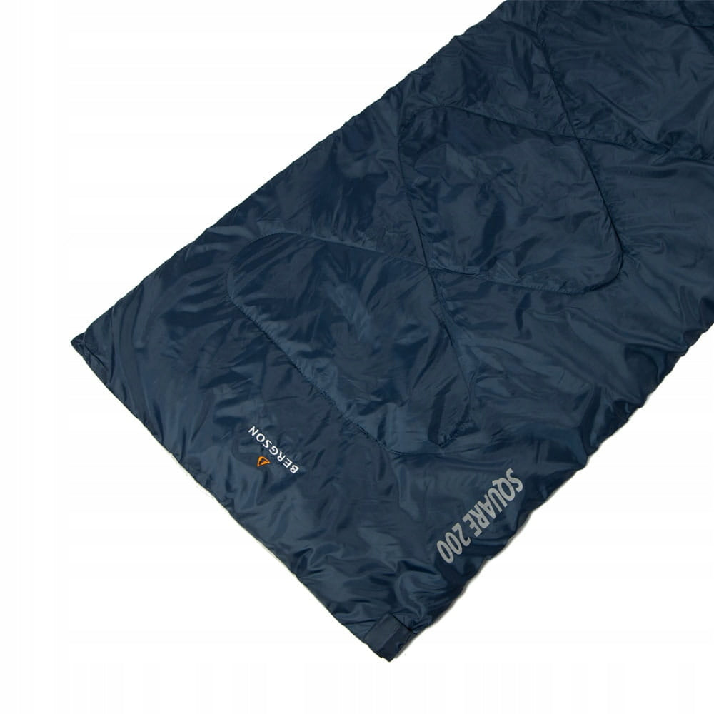 Navy Blue Hiking Sleeping Bag Without Headrest Bergson SQUARE 200 Brand Bergson