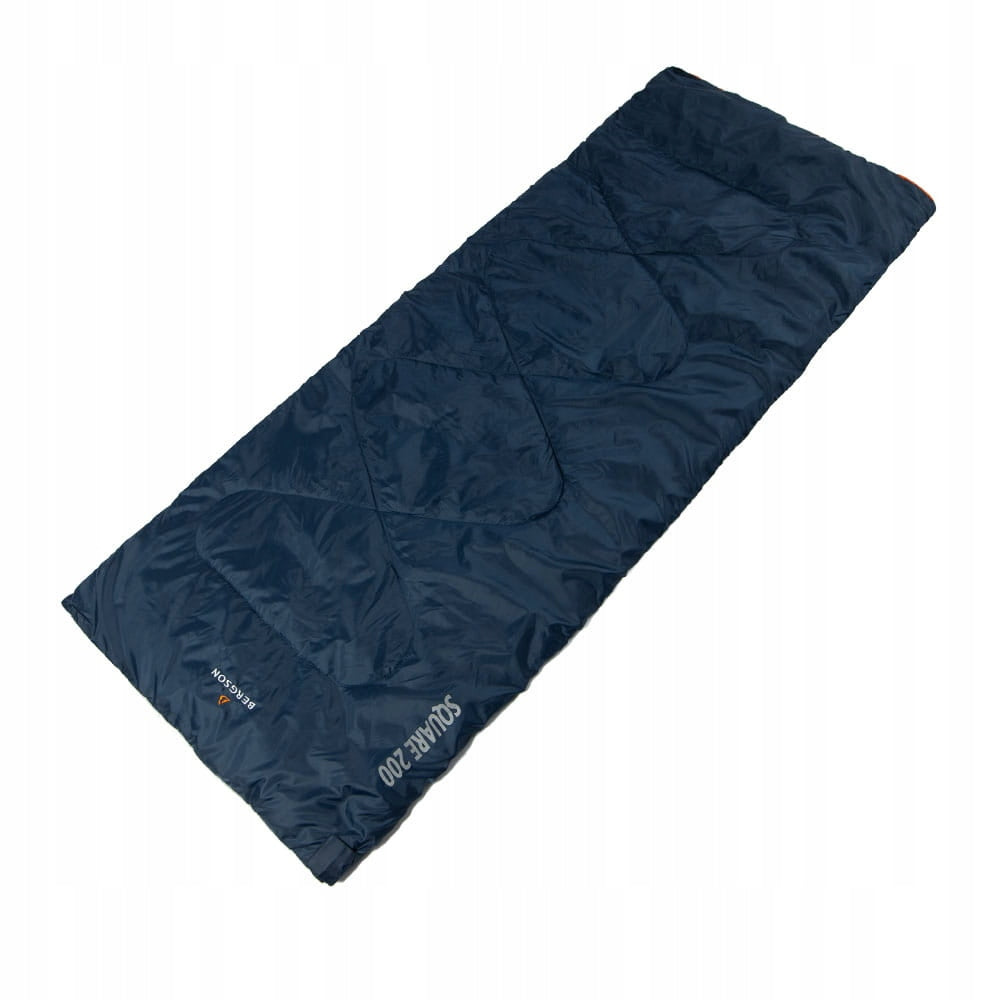 Navy Blue Hiking Sleeping Bag Without Headrest Bergson SQUARE 200