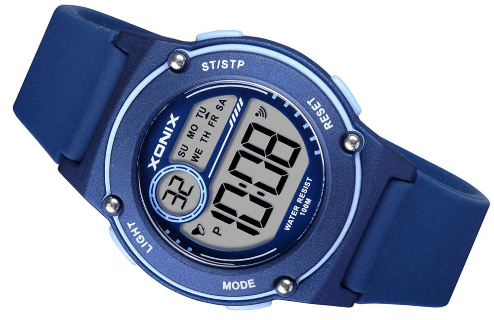 Navy Blue Sports Watch For Boy Silicone Electronic Strap Wodoo