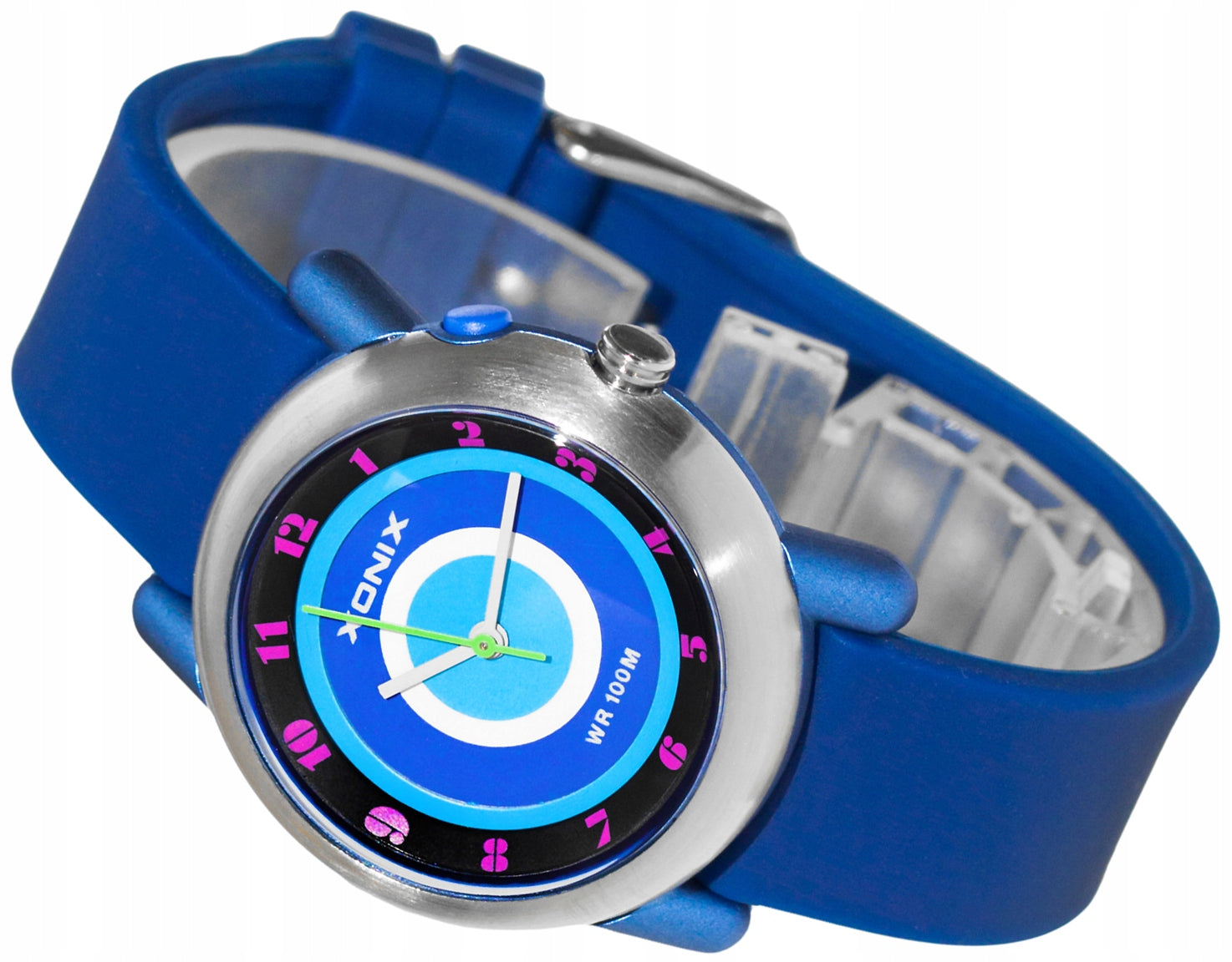 Navy Blue Sports Watch For Girls Waterproof Anti-Allergic Silik