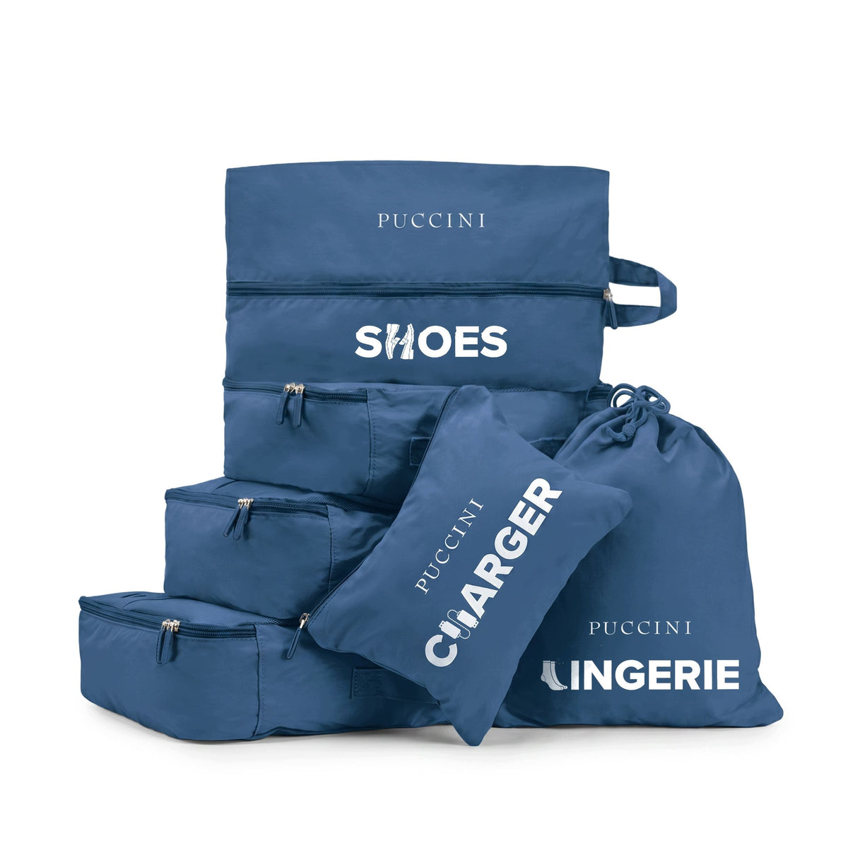 Navy Blue Suitcase Organizers