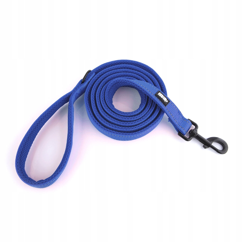 Navy blue dog leash with handle 2 meter 2m traditional HUGGY DOGGY M