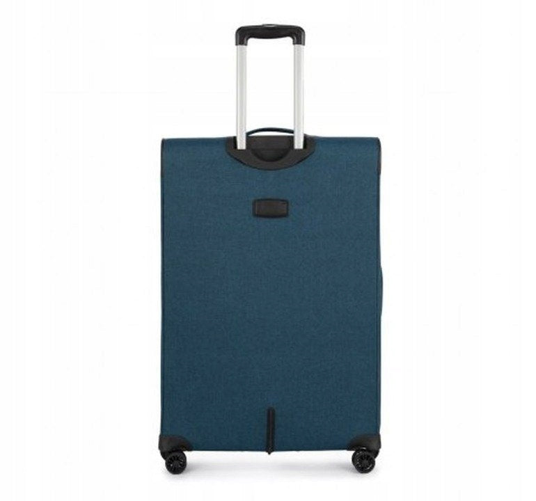 Navy blue suitcase large WITTCHEN 56-3S-503-91 soft roomy zipper TSA light Height 80 cm