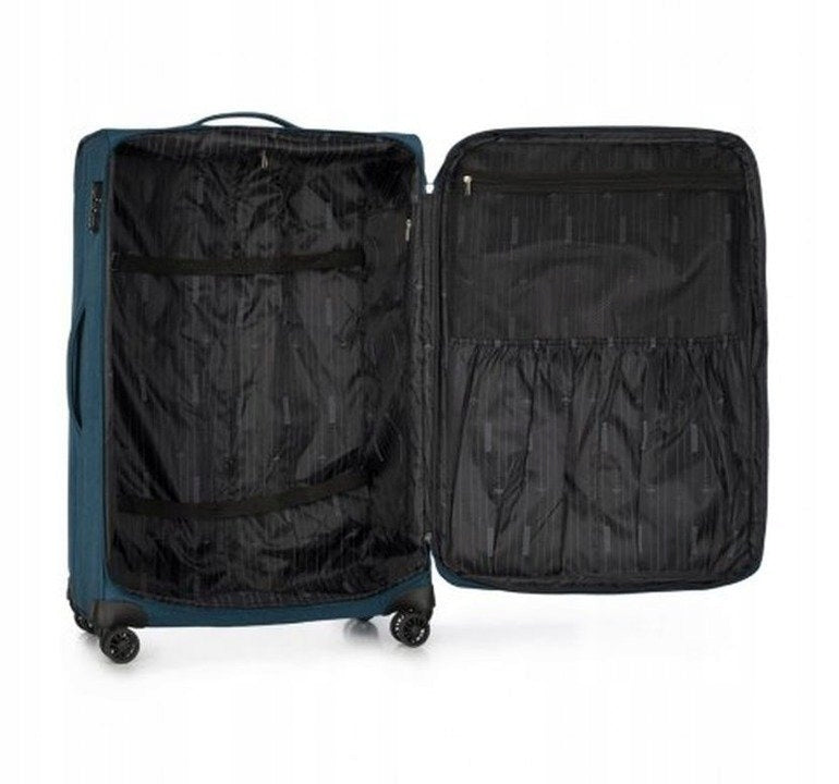 Navy blue suitcase large WITTCHEN 56-3S-503-91 soft roomy zipper TSA light Manufacturer code 56-3S-503-91