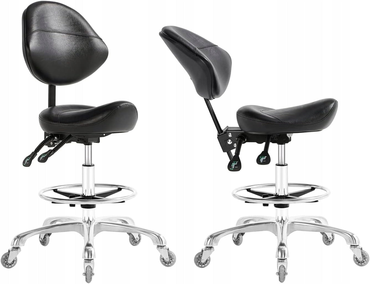 Nazalus swivel chair black with back support and swivel footrest Manufacturer code B0B14YY7VQ