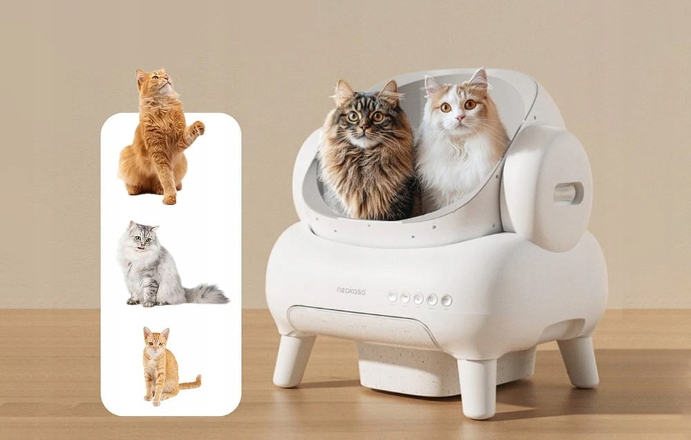 Neakasa M1 PLUS automatic self-cleaning litter box odor control white Length 65.5 cm