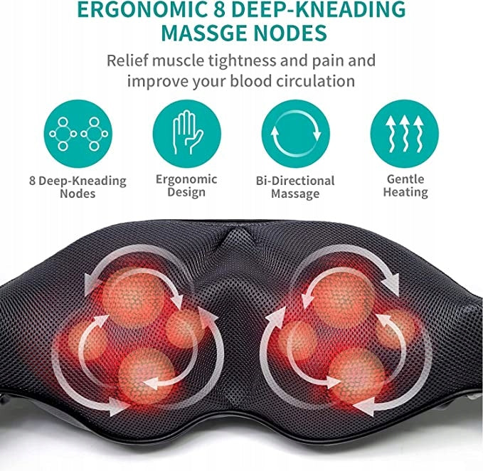 Nececk Neck Massager Electric Shiatsu Color black
