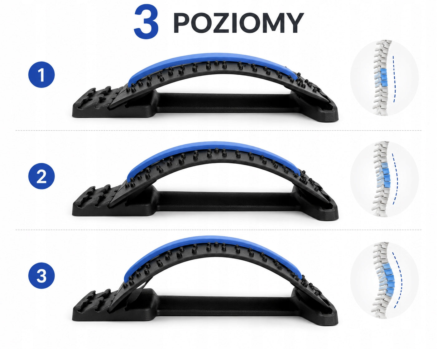 Neck Back Stretching Arch Instrument 3 Levels 10 Home Magnets Packaging status original
