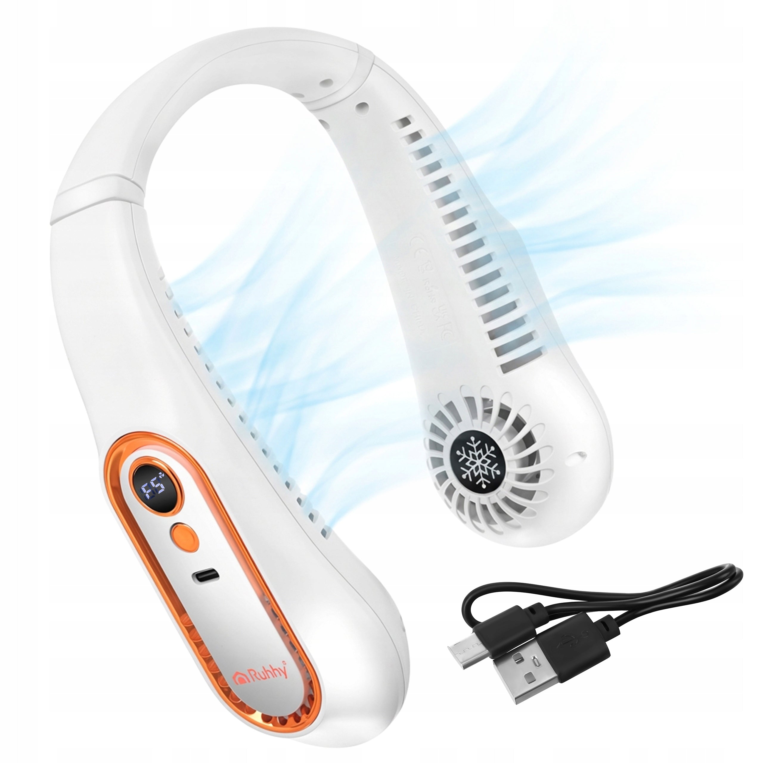 Neck Fan Mini Windmill Portable Wireless Cooling USB-C