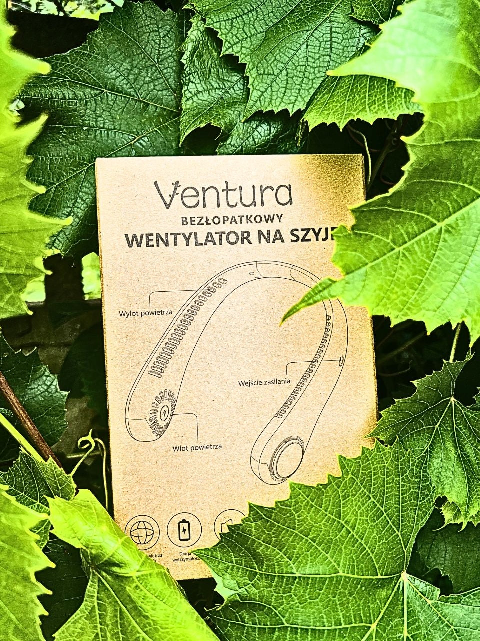 Neck Fan Windmill Wireless Portable Flexible Ventura 8h Manufacturer code Wentylator na szyję bezprzewodowy 04