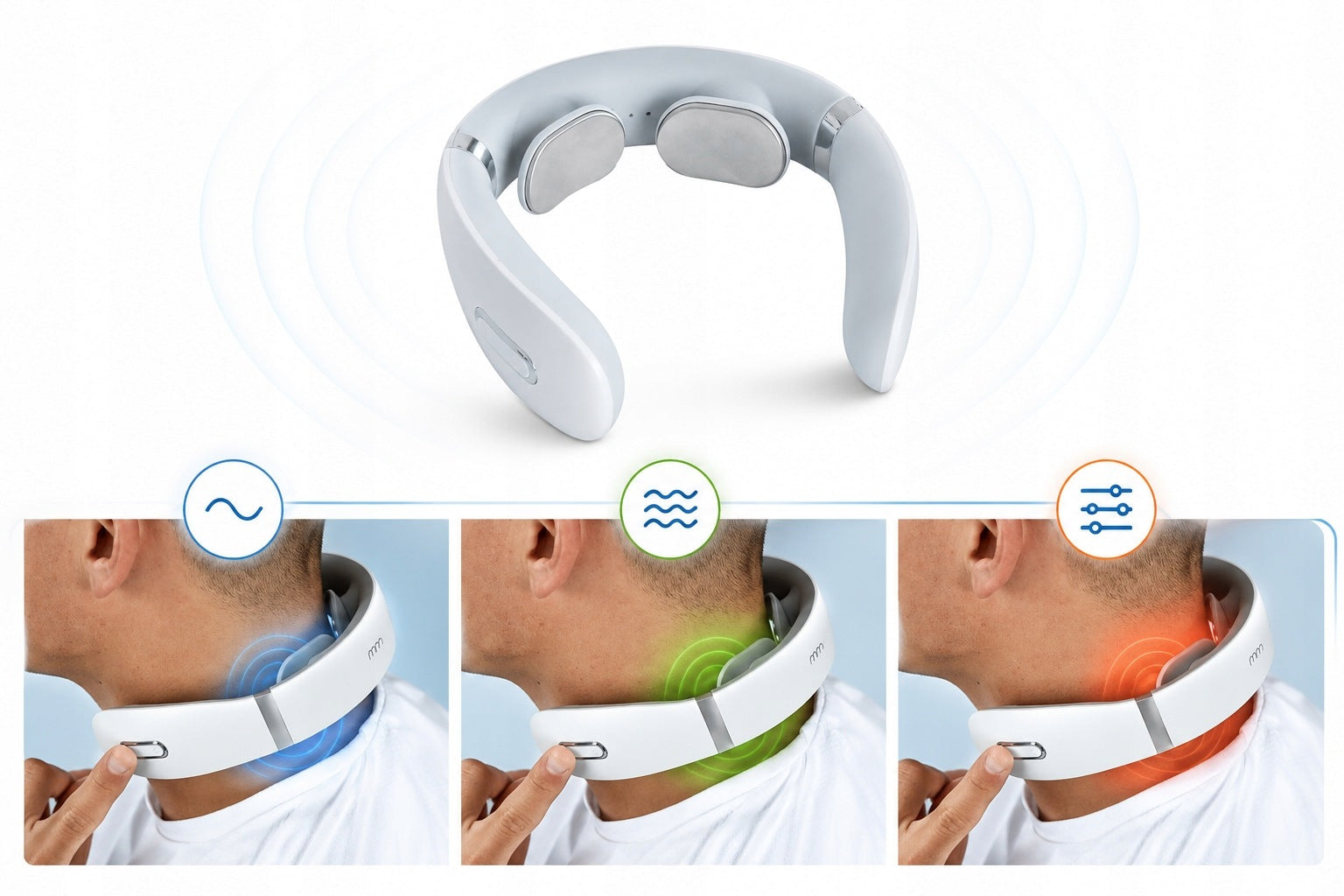 Neck Massager Neck Electromagnetic Heated Wireless Massager Medical device no