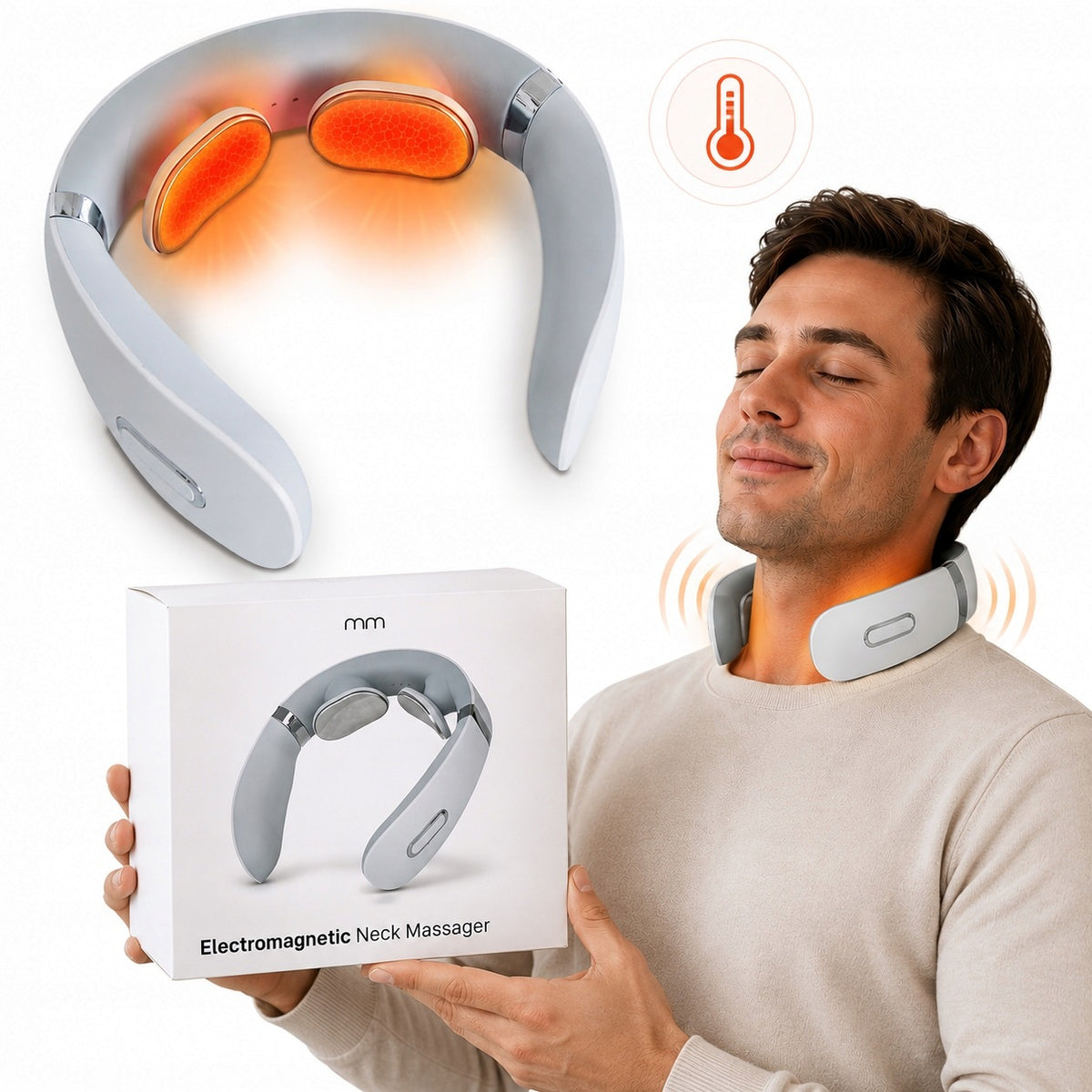 Neck Massager Neck Electromagnetic Heated Wireless Massager