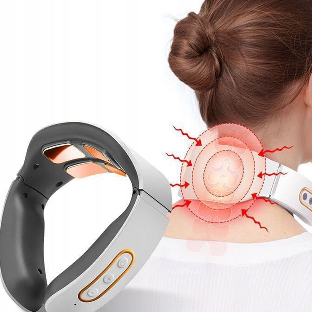 Neck Spine Massager, Neck Massage Device with Warm, White Medical device no