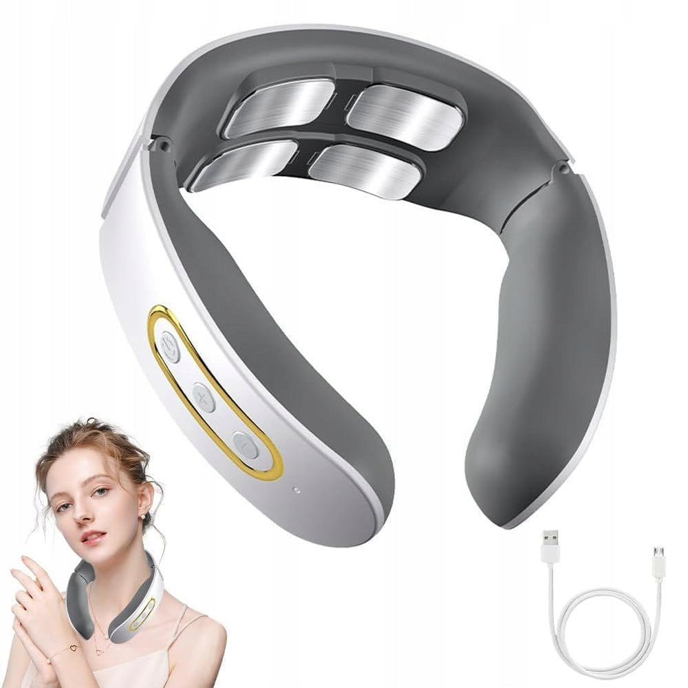 Neck Spine Massager, Neck Massage Device with Warm, White