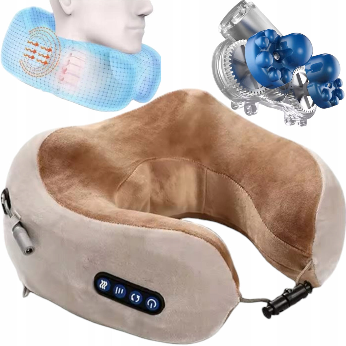Neck Travel Pillow Neck Massager Rogal for Airplane Travel Headrest