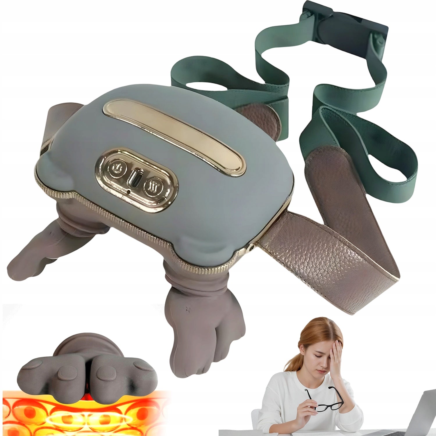 Neck and Shoulder Massager with Heating – Electric, 4D Kneading Massager