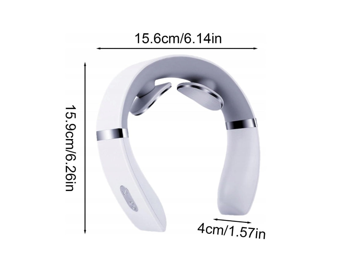 Neck and neck massager electrostimulator white Packaging status original