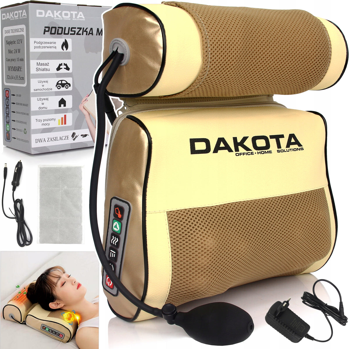 Neck, back and neck massager Mar-Pol M90126 24 W Color brown