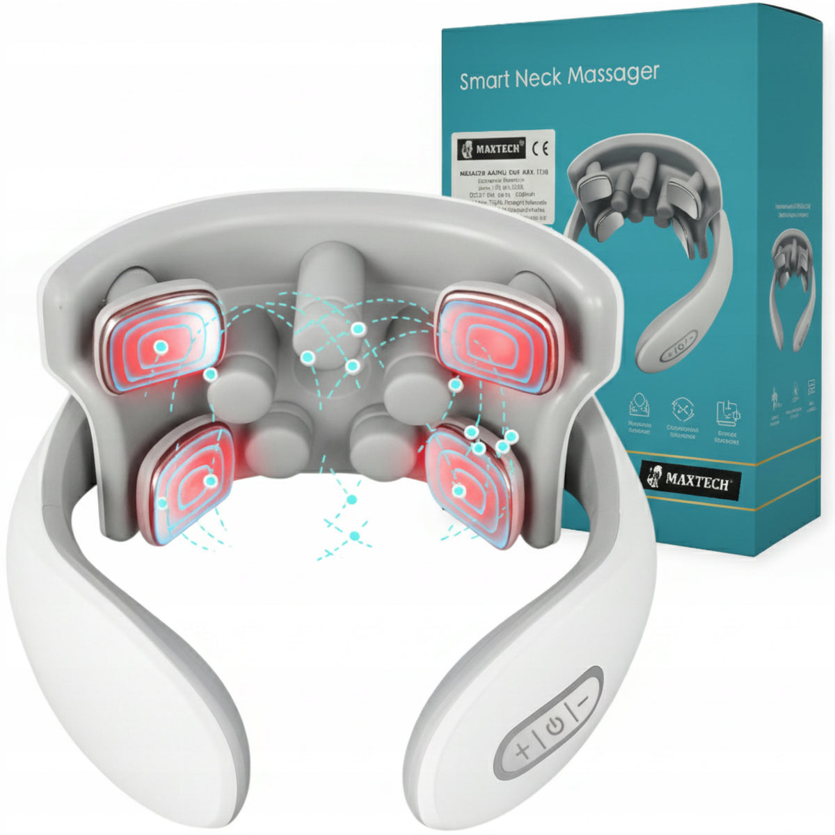 Neck massager MAXTECH EMS neck electrostimulator wireless 9 heads