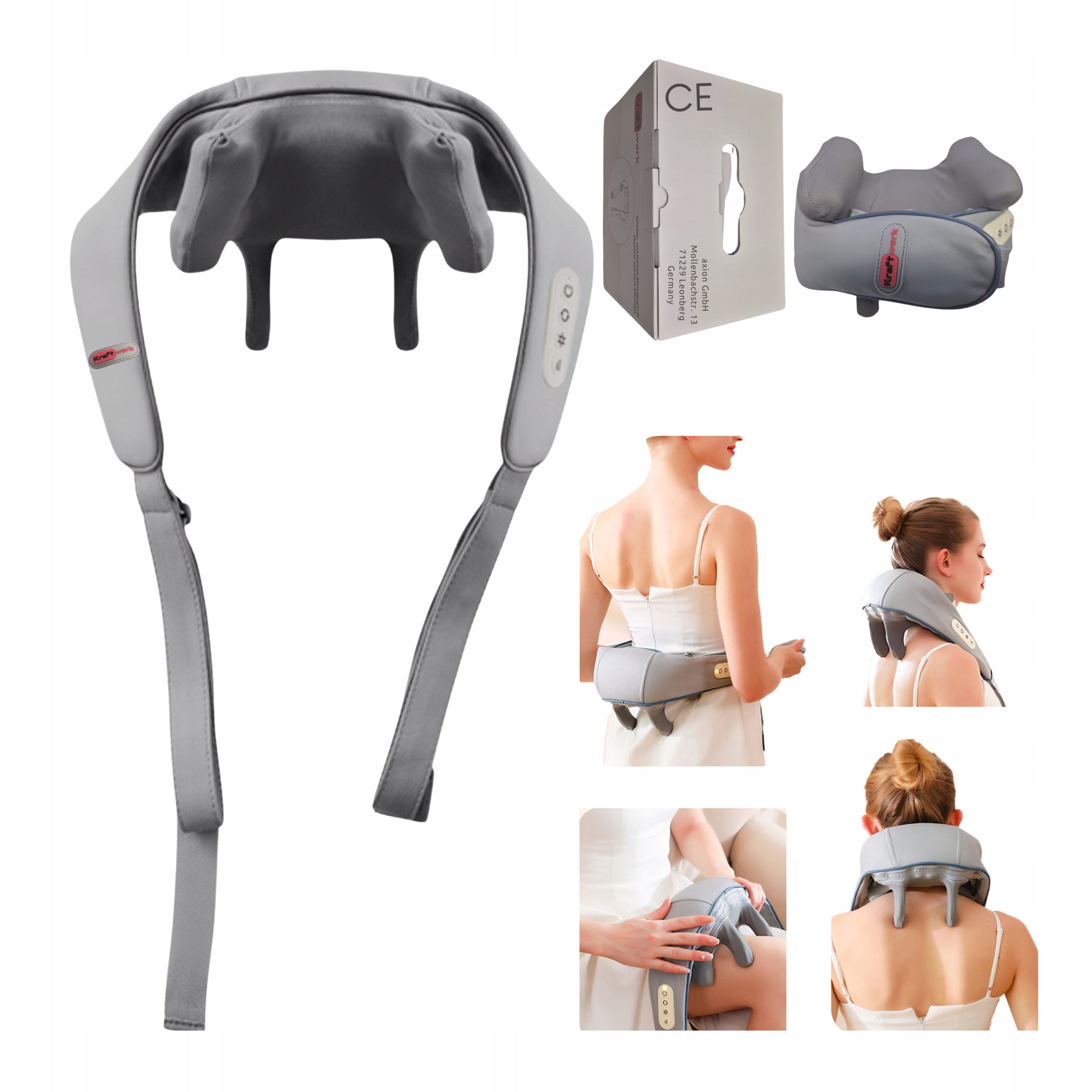 Neck massager neck back SHIATSU massage belt wireless heating