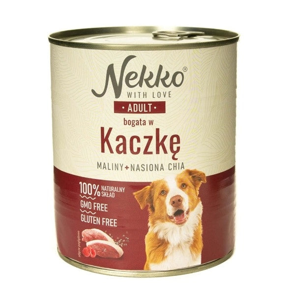 Nekko Adult Raspberry Duck Chia 800g Can