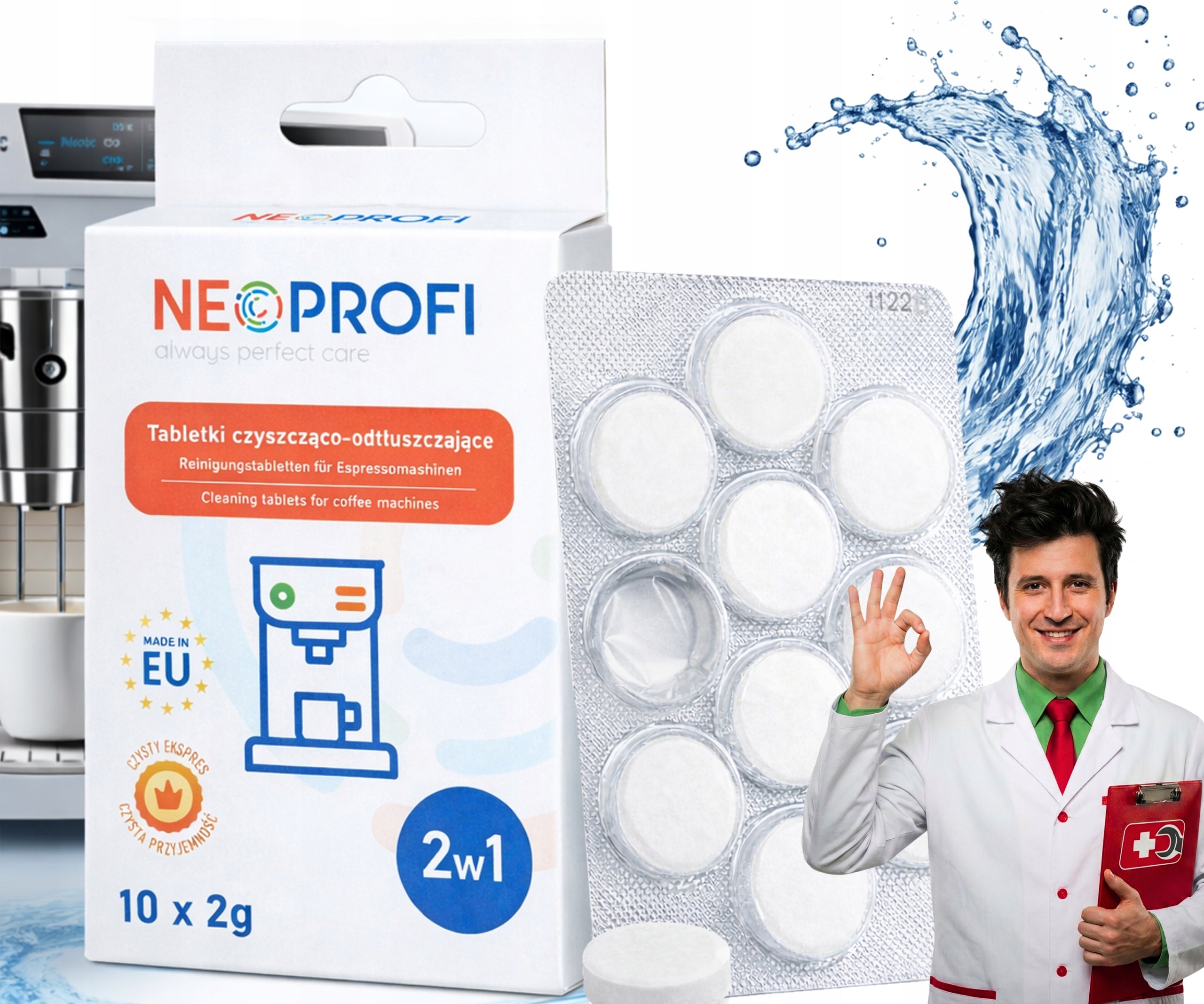 NeoProfi Cleaning Tablets for Coffee Maker 10pcs 2g Universal Manufacturer code KL6319695R