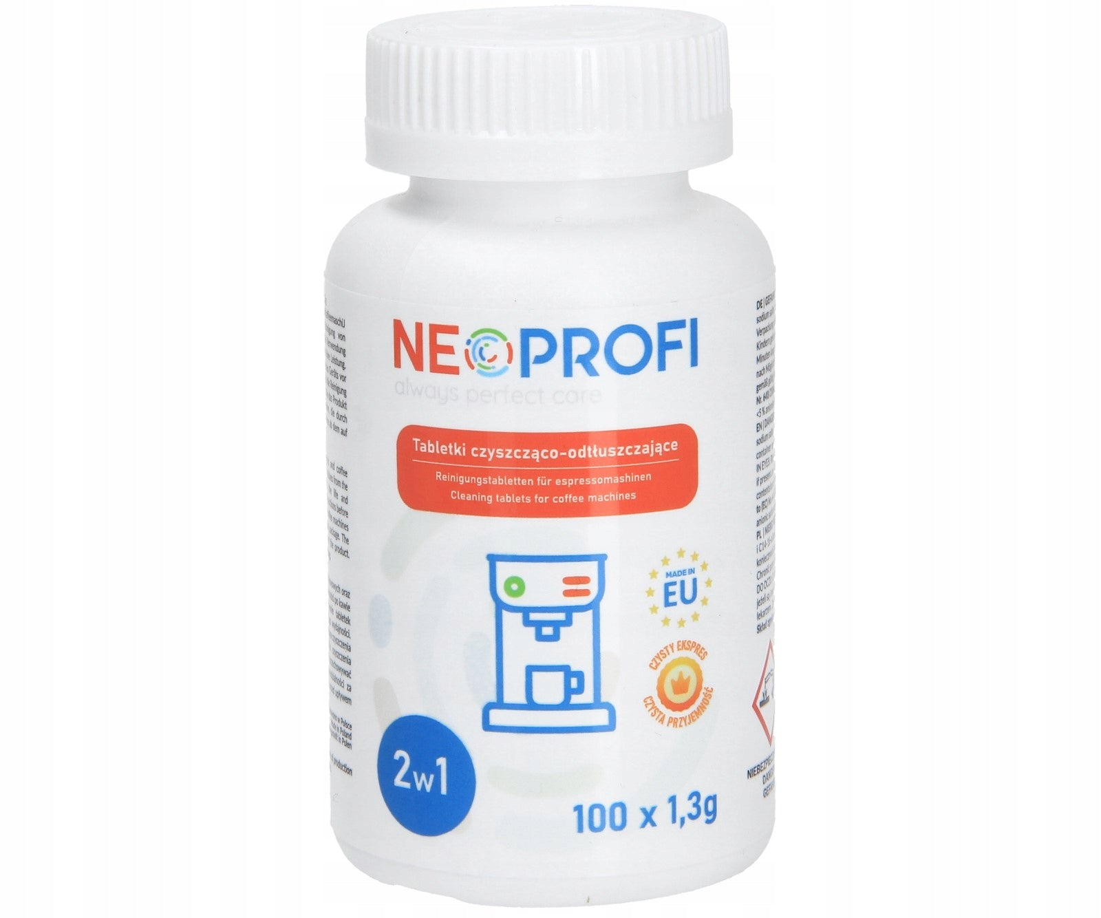 NeoProfi cleaning tablets for coffee machine 100pcs 1,3g universal Packaging status original