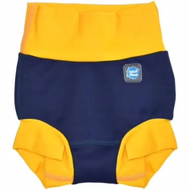 Neoprene diaper Happy Nappy navy blue yellow XXL 2-3 years