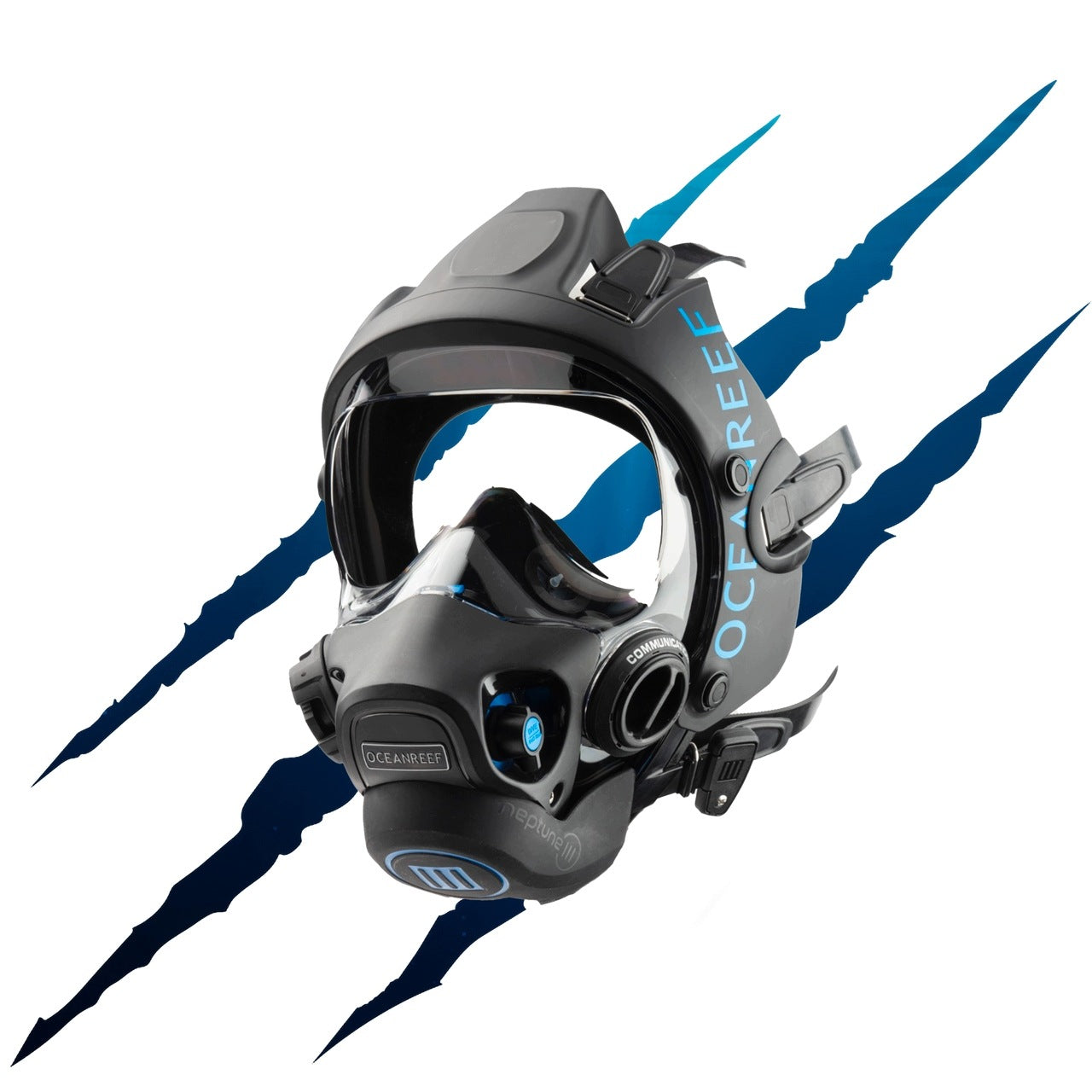 Neptune III Full Face Mask, Size M/L, Black