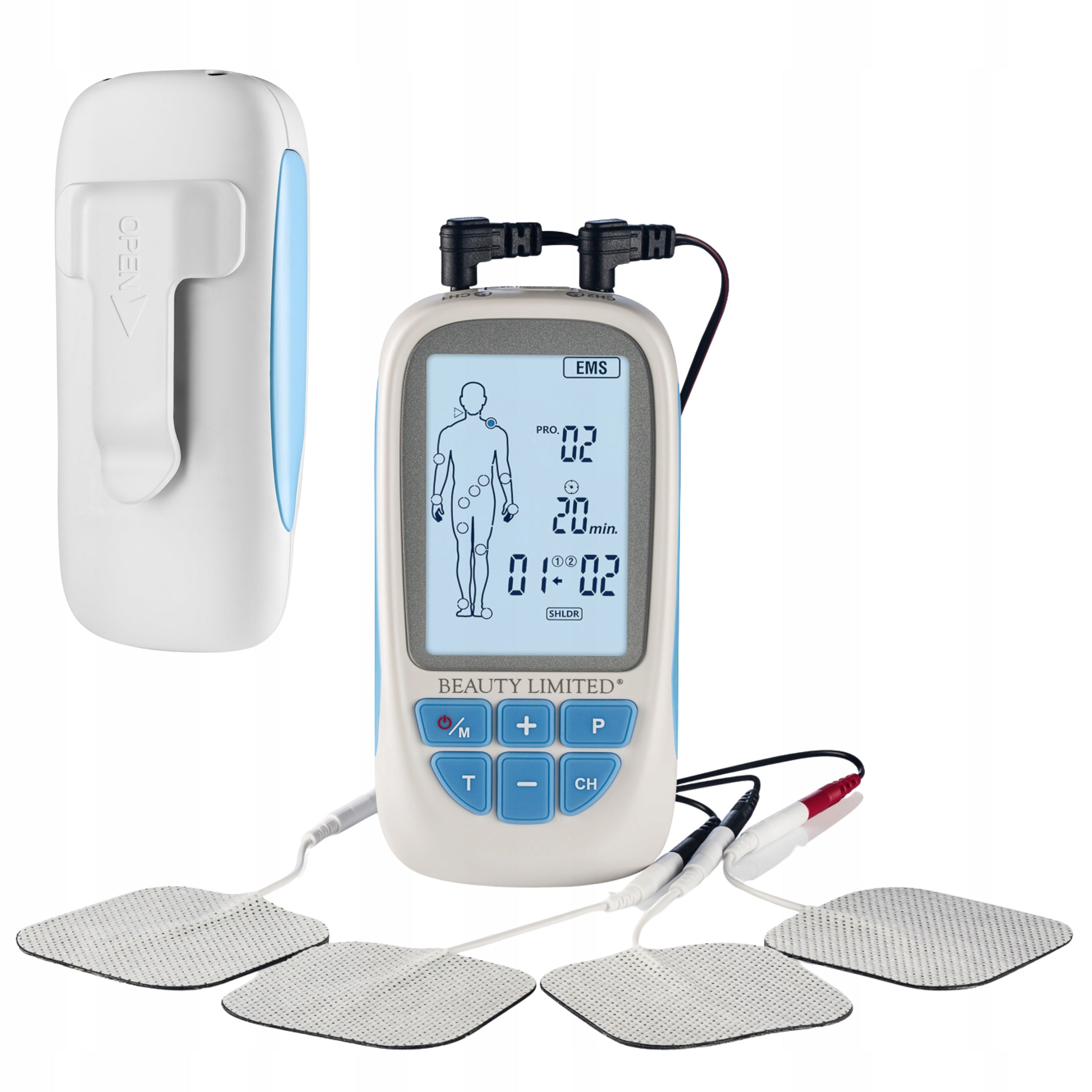Nerve muscle electrostimulator TENS EMS MASS 73 PROGRAMS 40 LEVELS