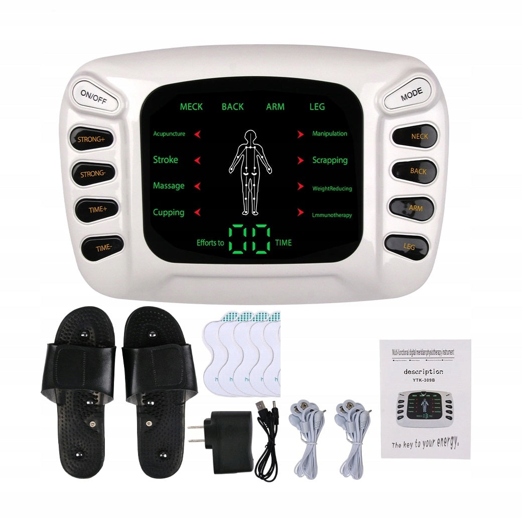 Nerve muscle electrostimulator ems tens flip flops