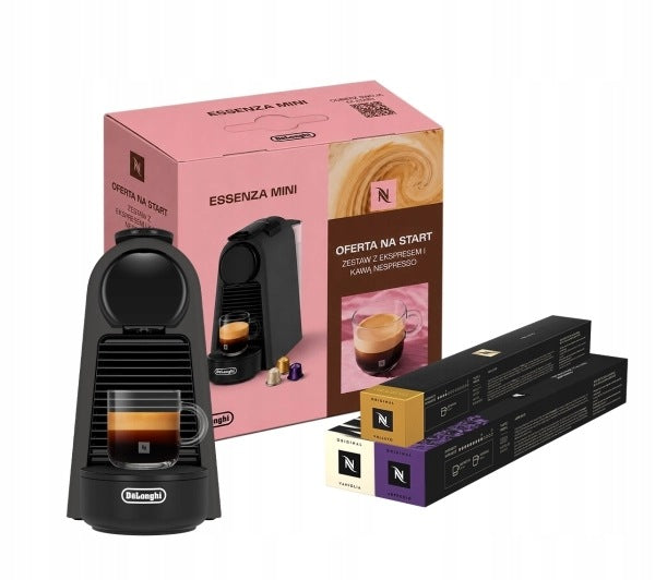 Nespresso Essenza Mini EN85.BKMT Width 11cm + Coffee Set