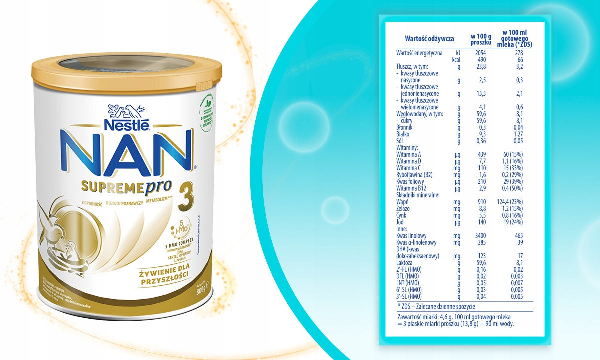 Nestle NAN Supreme Pro 3 milk after 12 months of age 800 g Brand NAN