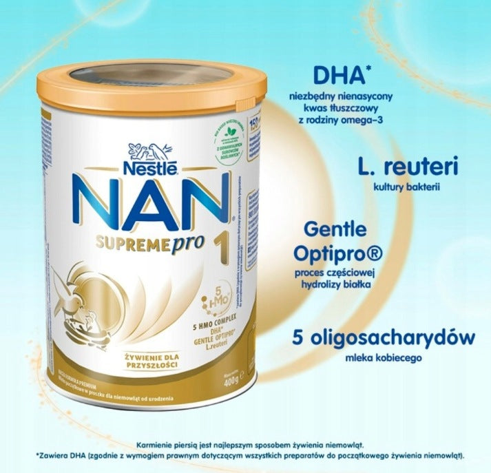 Nestlé NAN Supreme Pro1 Milk Powder 0-6 Months 400 g Brand NAN
