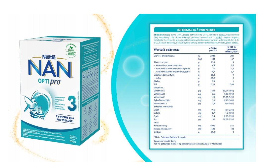 Nestle Nan Optipro 3 650 g Brand NAN