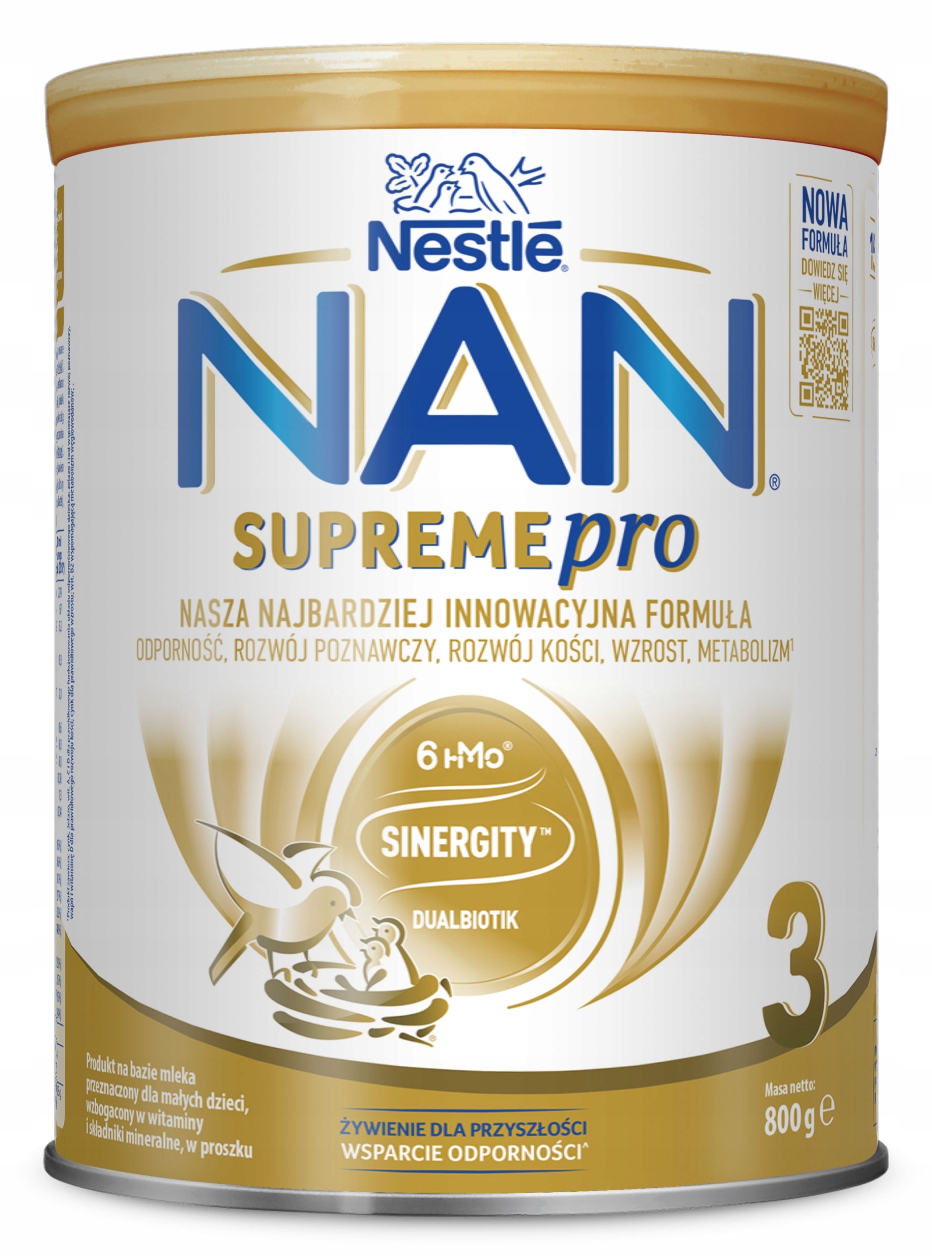 Nestle Nan Supreme Pro 3 Powdered Milk 12m+ Can 800 g Manufacturer code 1821795
