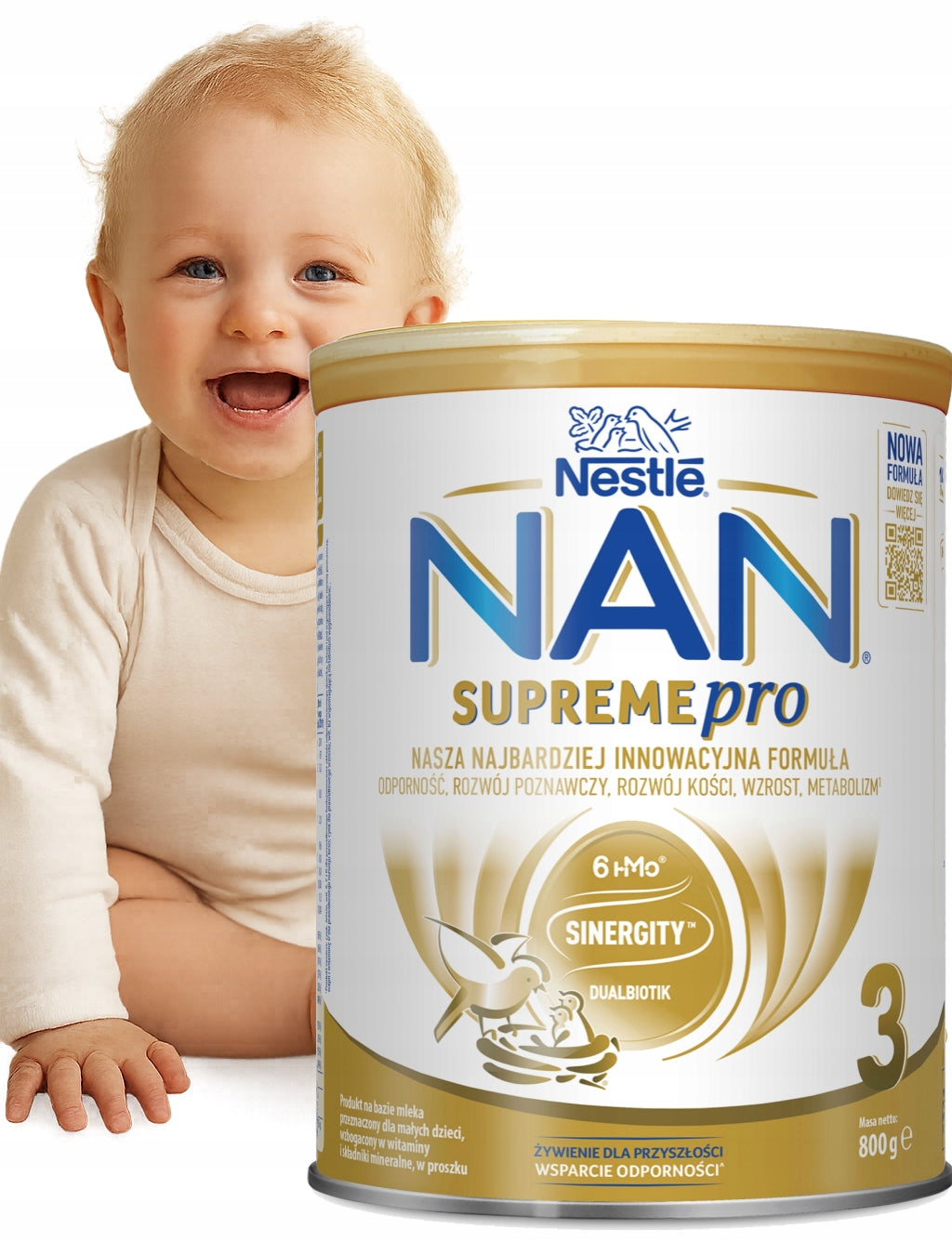 Nestle Nan Supreme Pro 3 Powdered Milk 12m+ Can 800 g