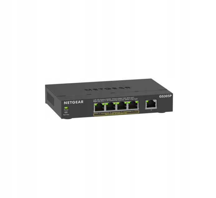 Netgear GS305P Switch 5xGE (4xPoE+ 63W) Manufacturer Netgear