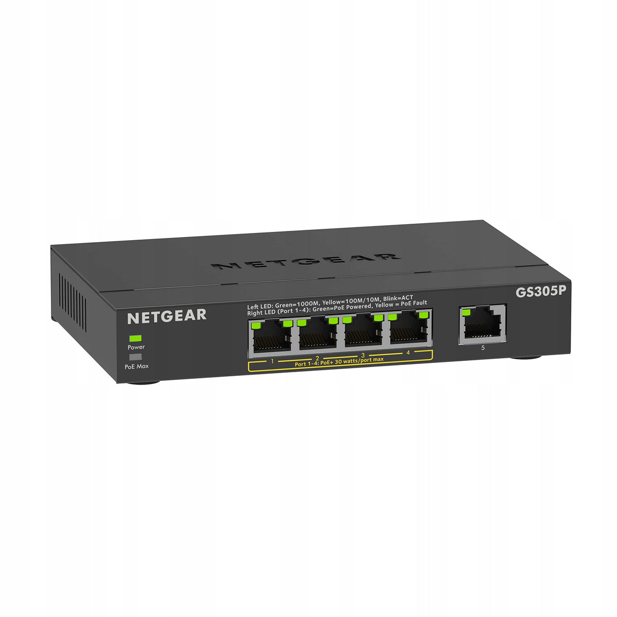 Netgear GS305P Switch 5xGE (4xPoE+ 63W)