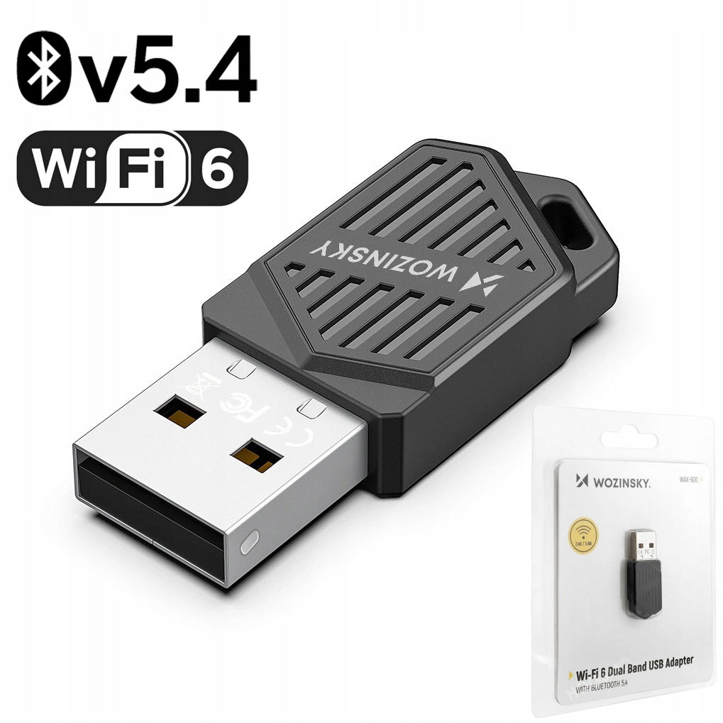 Network Card External USB Dual Band Wi-Fi 6 2.5GHz 5GHz Bluetooth 5.4