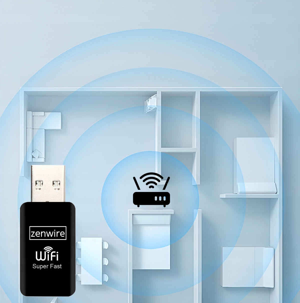 Network Card USB WiFi Adapter Outdoor Antenna 600MB 5Ghz for Computer Packaging status original