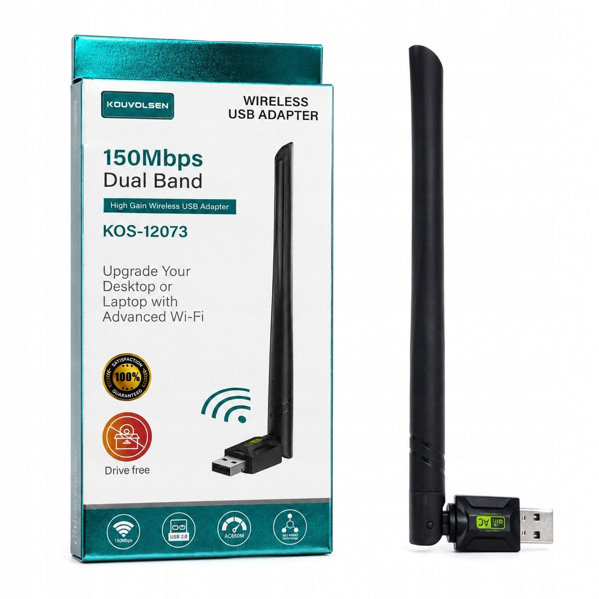 Network Card WiFi USB 150Mbps Adapter + Antenna